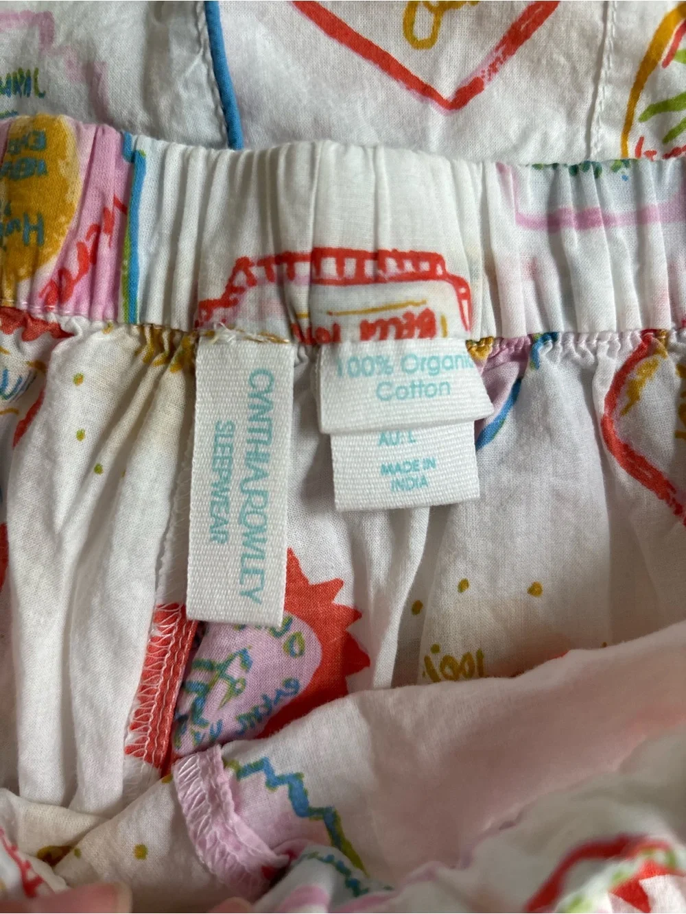 Marshalls White Multicolor Printed Pajama Short Set